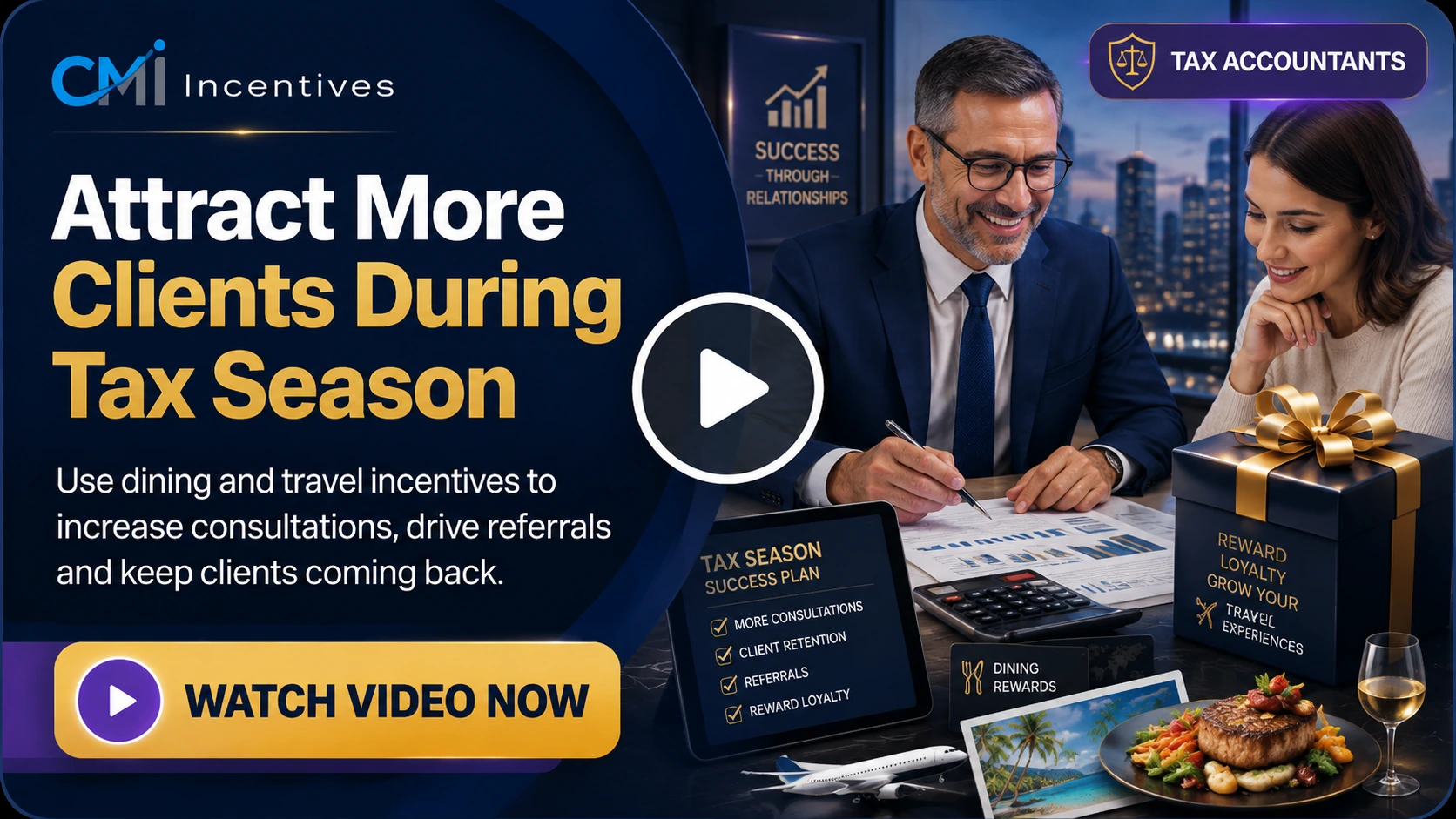Tax-accounting video thumbnail about attracting more clients during tax season