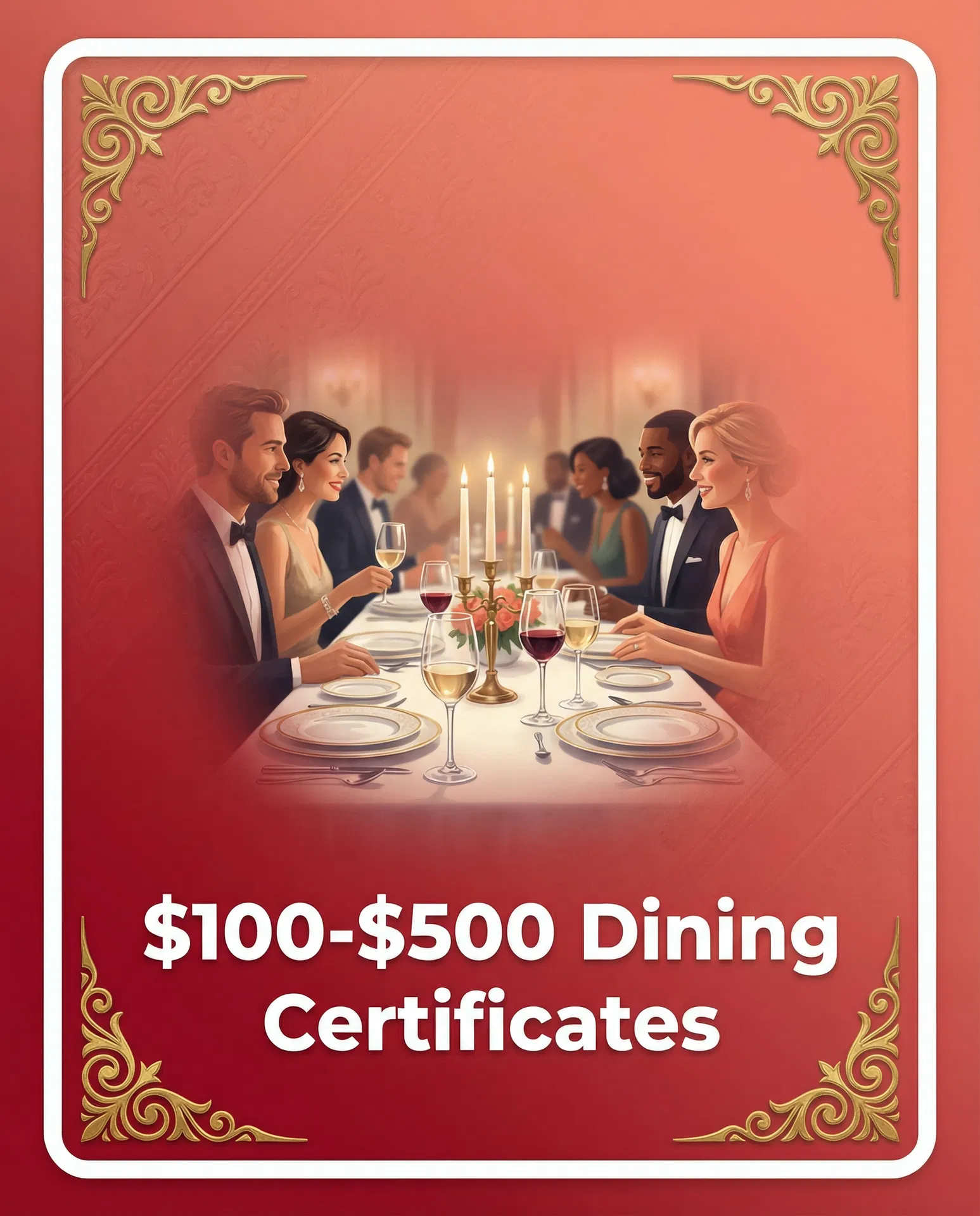 $100-$500 Dining Certificates
