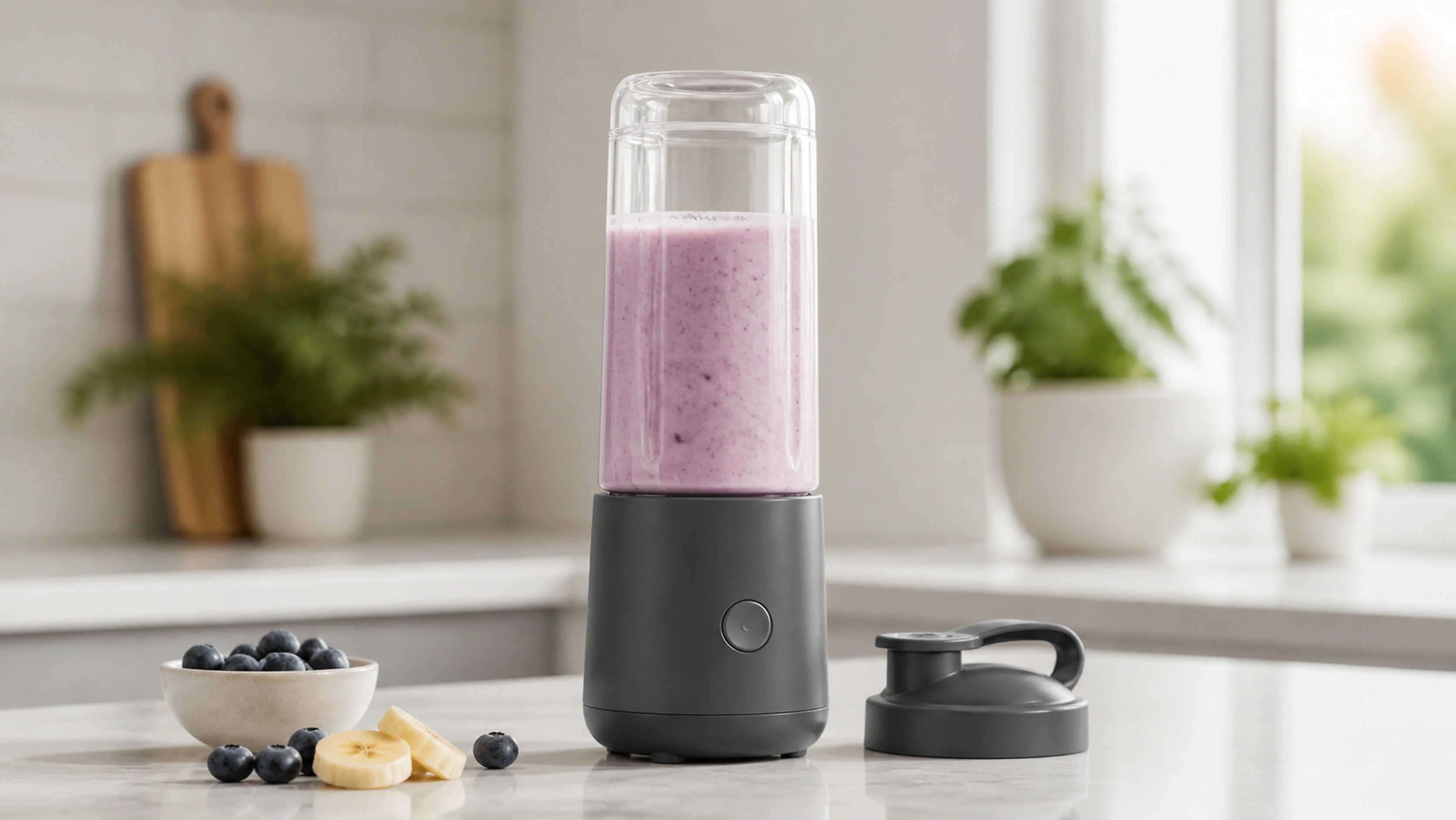 Wireless portable mini blender with fruit