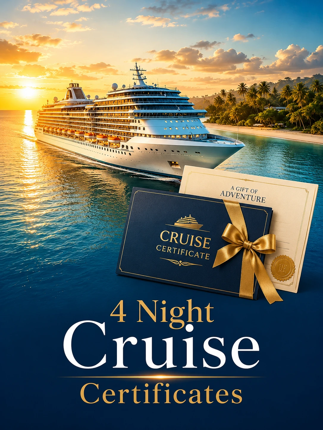 4 Night Cruise Certificates incentive certificate artwork