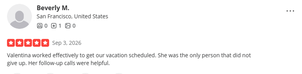 Original written review from Beverly M.