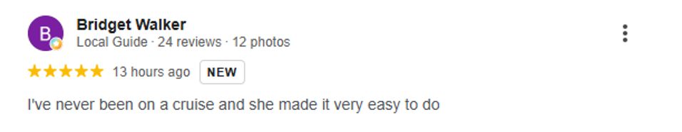 Original written review from Bridget Walker