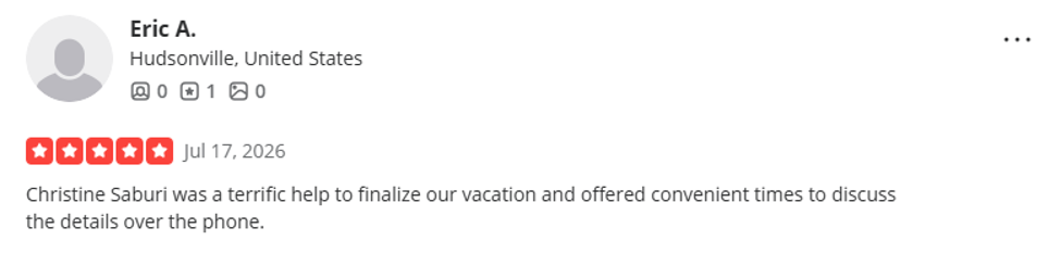 Original written review from Eric A.