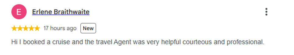 Original written review from Erlene Braithwaite