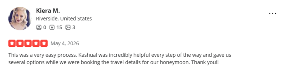Original written review from Kiera M.