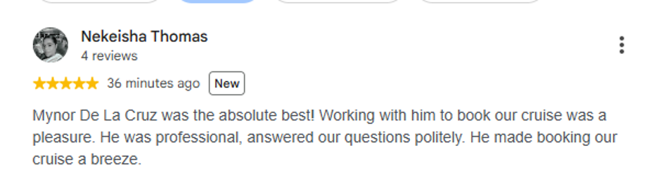 Original written review from Nekeisha Thomas