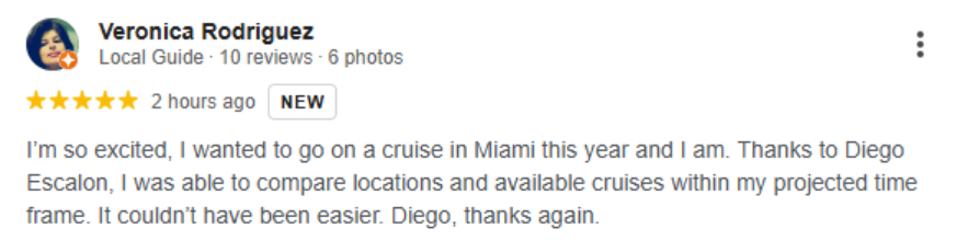 Original written review from Veronica Rodriguez
